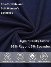 Italian Fashion Women Bathrobe Long Sleeve Art.286674 Navy  Maternity robe