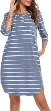 Italian Fashion Night Dress Art.286681 Wine Red Maternity/Nursing Nightgown
