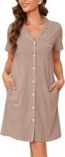 Italian Fashion Nightdress Art.286688 Navy Maternity/Nursing Nightgown