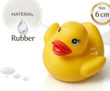Happy Toys Bath Toy Duck Art.9842 Classic Bath Toy Duck 6cm, makes a squeaking sound vonios žaislo antis