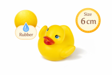 Happy Toys Bath Toy Duck Art.9842 Classic Bath Toy Duck 6cm, makes a squeaking sound vonios žaislo antis