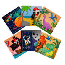 Happy Toys Mini Wooden Puzzle Art.8101 Wooden mini Puzzle,9 psc