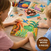 Happy Toys Mini Wooden Puzzle Art.8101 Wooden mini Puzzle,9 psc