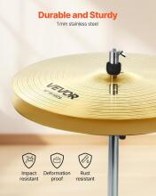 Vevor 6 Piece Cymbal Set Drumsticks Art.287554 Būgnų komplektas jauniems muzikantams