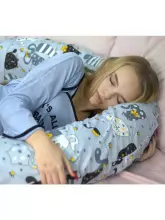 La Bebe™ Snug Maternity Pillow Art. 5-170 Wild Life. Pillow for Baby Sleep & Feeding, 20×70 cm