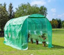 Šiltnamis tunelis sodui 4x2x2 m 8 m² metalinė konstrukcija folija UV 2 įėjimai