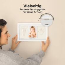 Baby Handprint and Footprint Maker Set Art for Baby Art.288165 Vintage White Triple wooden frame