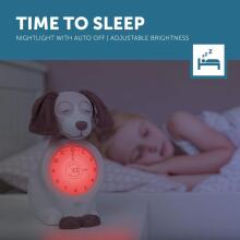 Zazu Kids Davy Dog Sleeptrainer Art.288269 Pink Sleep Trainer with Davy's Night Light