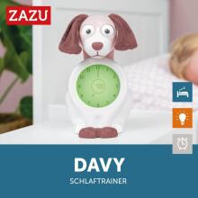 Zazu Kids Davy Dog Sleeptrainer Art.288271 Taupe Sleep Trainer with Davy's Night Light