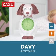 Zazu Kids Davy Dog Sleeptrainer Art.288271 Taupe Sleep Trainer with Davy's Night Light