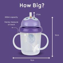 Tum Tum Baby Cup Art.288462 Olivia Owl Baby sippy cup with straw for ages 6+ months, 200 ml
