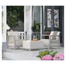 Garden furniture set Scandi Linea Balcony Set pebble gray/light beige
