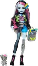 Monster High Frankie Stein Art.HXH73  lėlė – elektrinis mokyklos stilius su Watzie ir aksesuarais