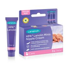 Lansinoh HPA® Lanolin Minis Nipple Cream Art.10234 Spenelių kremas su lanolinu,3x7 ml,