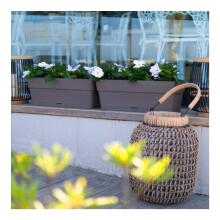 Flower box with tray Ethica 30x13x12cm brown