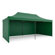 Sodo paviljonas 3 sienos 3 x 6m žalias plonas
