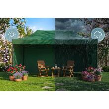Sodo paviljonas 3 sienos 3 x 6m žalias plonas