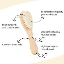 Aolso Wooden Brush Natural Art.289933  Children's comb with natural bristles