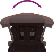 Bebe Basic Rocking Chair with Stool Art.290062 Lihgtgrey   Supamoji kėdė