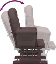 Bebe Basic Rocking Chair with Stool Art.290063 Pink Supamoji kėdė