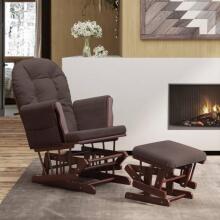 Bebe Basic Rocking Chair with Stool Art.290064 Cream/Brown Supamoji kėdė
