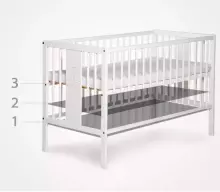La Bebe™ Kids Wood Cot Sosna Tomi 20 Art.73991 Natural Комплект:Детская деревянная кроватка с ящиком+ постельное бельё+подковка Moon+масло для малыша 120x60см