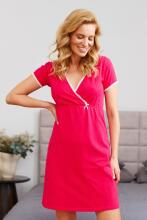 Doctornap  Cotton Night Dress Art.TCB.5160.VIVA_MAGENTA   Хлопковая ночная рубашка для беременных/кормления