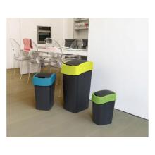 Trash can Flip Bin 9L black/green