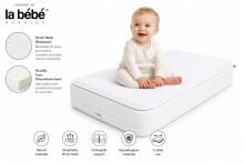 La Bebe™ Aerosleep Kind Pack 2-in-1 Art.290487 White Crib mattress + mattress cover with 3D mesh 120x60 cm
