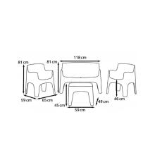 Garden furniture set Set Formentera grey