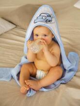 Bocialand Bath Towel  Art.BL218 Grey Wolf  Махровое полотенце с капюшоном 80x80см.