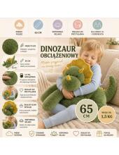 WOOPIE Svorinis Pliušinis Dinosaurus Streso Malšinimo Jutiklinis Sunkus Žaislas 65cm 1500g