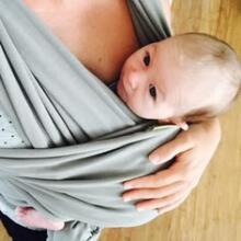 La Bebe™ Huggi Sling Merino Wool Graphite Cloud Art.291640 Woven Graphite Grey Merino Wool Baby Sling (470x54 cm)