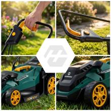 Lengvas stiprus elektrinis vejapjovė su reguliavimu 1400W 34cm Humberg HM-612