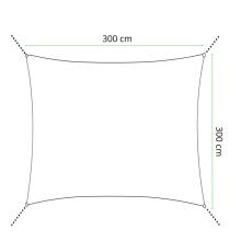 Sun shade sail SN0056 3 x 3 m cognac grey