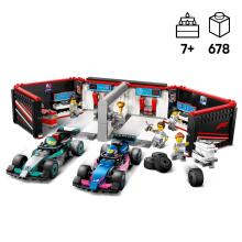 LEGO City F1 Garažas & Mercedes-AMG & Alpine Automobiliai