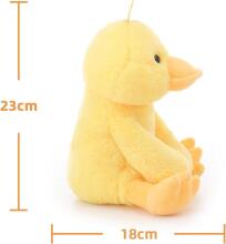 Cuddly Toy Velvet Plush Duck Art.144940 Minkštas žaislas Ančiukas, 23 cm