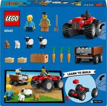 LEGO City Raudonas Ūkio Traktorius su Priekaba ir Avimis