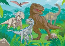 Dino dėlionė 24 vnt., Dinosaurų pasaulis