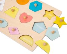 Adena Montessori Wooden Art.294587 Montessori Wooden Puzzle Board