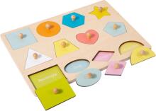 Adena Montessori Wooden Art.294587 Montessori Wooden Puzzle Board