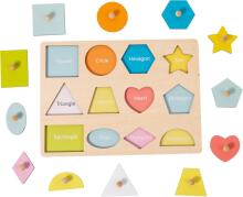 Adena Montessori Wooden Art.294587 Montessori Wooden Puzzle Board