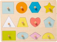 Adena Montessori Wooden Art.294587 Montessori Wooden Puzzle Board