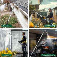 Bebe Basic Gutter Cleaner Art.294721 Cleaner for Floor Cleaning, Pressure Washer Accessories with Telescopic Handle, Aluminium Curve Bar and Brass Swivel Head
