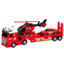 Firefighter Rescue Set Truck Tow Truck Car Helicopter Lights Sound