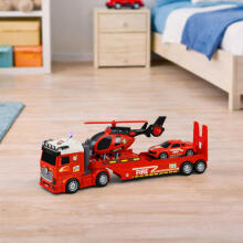 Firefighter Rescue Set Truck Tow Truck Car Helicopter Lights Sound