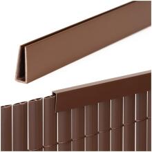 Cover, 100 cm profile for PVC masking cover for balcony, terrace, fence, brown