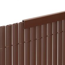 Cover, 100 cm profile for PVC masking cover for balcony, terrace, fence, brown