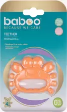 Baboo Silicone Teether Crab Art.296459 Силиконовая погремушка (100% натуральная)