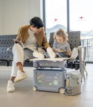 Stokke Parent-Child Travel Kids Luggage Art.296470 Arctic Blue Чемодан-сиденье на колесах 3 в 1